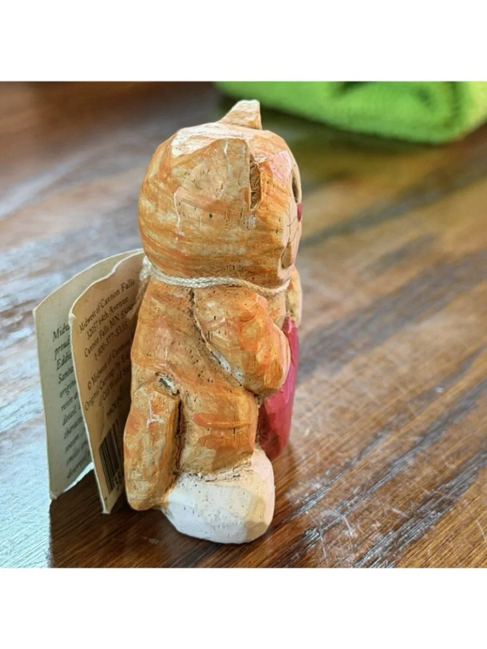 Eddie Walker Figurine Orange Tabby Cat Holding Heart 2.25” X 1.75” With Tags